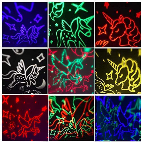 Night Light For Kids,Girls Unicorns And Star Light Projector 360 Degree Rotation 16 Colors Mode,Kawaii Room Decor,Unicorn Gifts For Kids Bedroom #TOP6