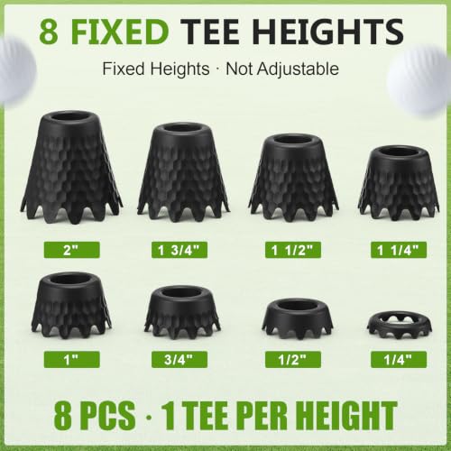 Foilswirl 8 Fixed Height Golf Simulator Tees