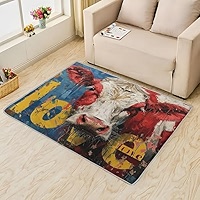 Lwznbio Tapis D'entrée Lavable 80x120 Cm Géométrie Des