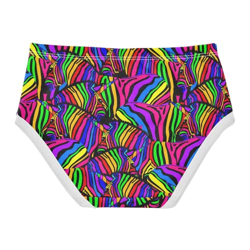 Little Girl Underwear Toddler Panties Kids Undies Unicorn Colorful Stripe Soft Cotton Briefs 2T-8Y2