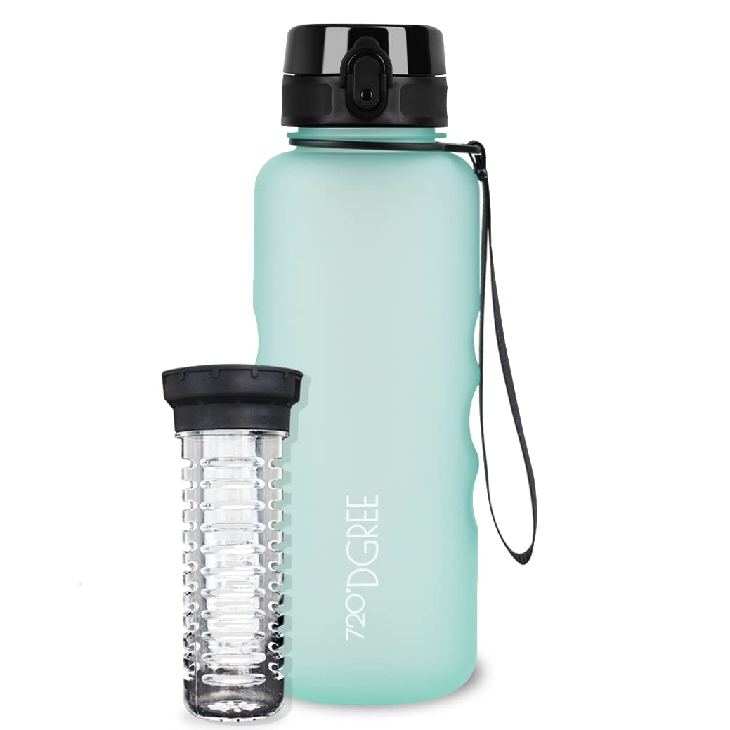 720°DGREE Botella Agua 1 Litro “uberBottle“ - Tamiz-Fruta, softTouch - Sin BPA, Prueba de Fugas, Reutilizable - Cantimplora, Water Bottle ideal para Deporte, Fitness, Gimnasio, Senderismo, Ciclismo — view 59