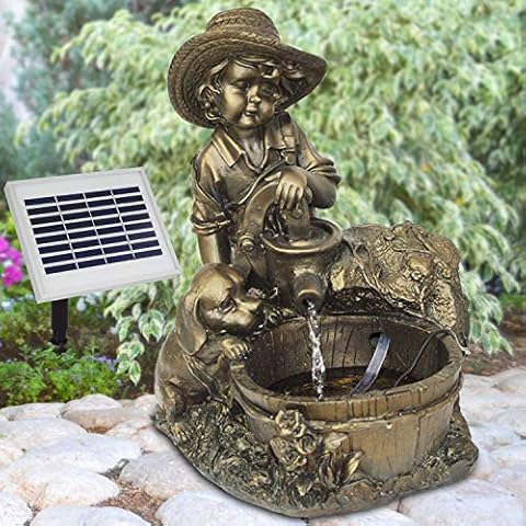 SOLAR WATER FEATURE: BOY WITH DOG FOUNTAIN Cover