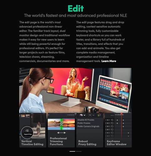 Image of Davinci Resolve Pro Studio 20 2026 Version (100% Genuine) for Mac OR Windows (1PC /MAC) (Remote Installation) (Pre-Activated) Lifetime Validity (Video Editing Editor)