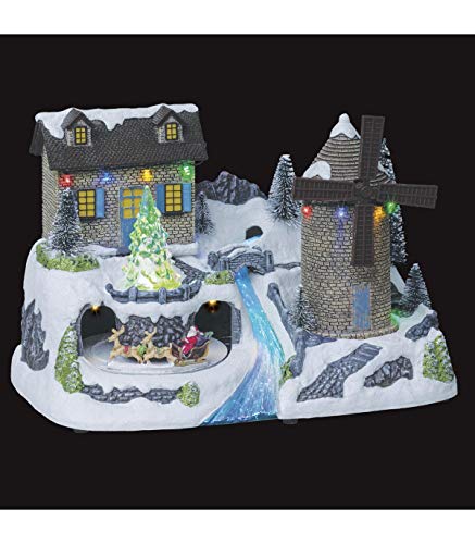 Fééric Lights and Christmas Déco Noel - Village de Noel 15 LEDs animé et Musical - Moulin à Vent Cover