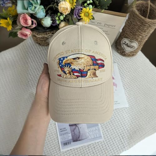 Eagle – United States 250th Anniversary Hat, Adjustable Bald Eagle Printed Patriotic Baseball Cap for Men Women Multi3