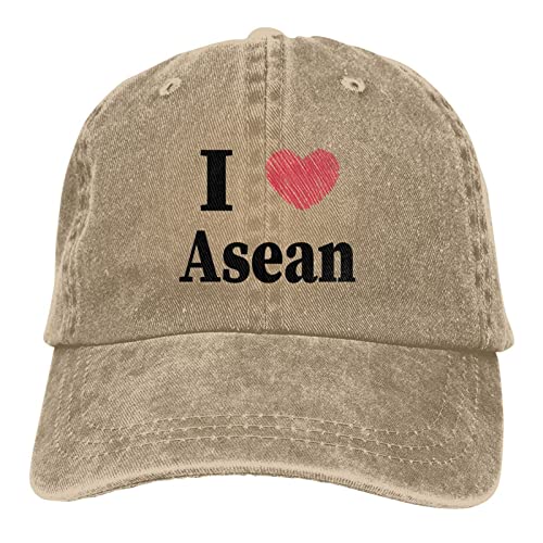 Homme Femme Chapeau De Golf J'aime l'asie Casquette Trucker Réglable Chapeau De Cowboy Lègére Casquette De Baseball pour Pêche Sport Hip Pop