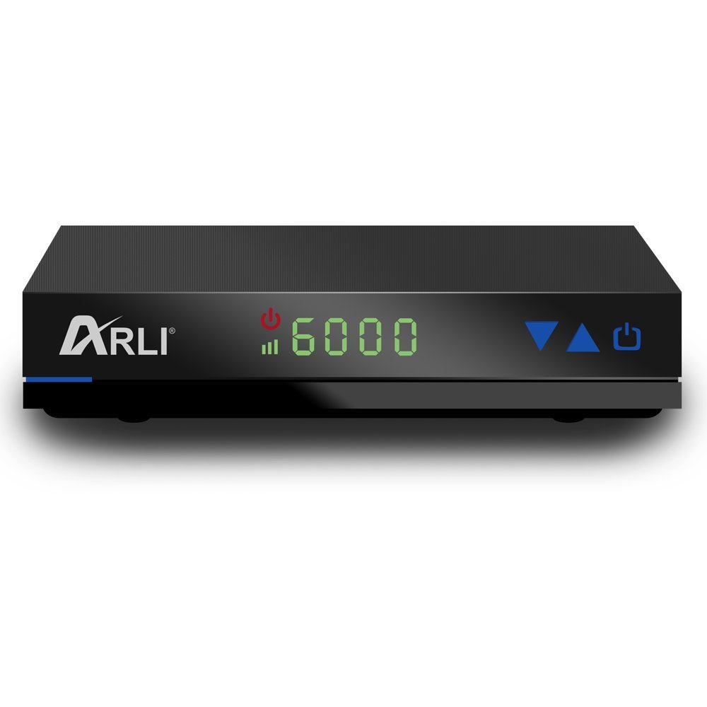 ARLI AH1 HD Sat Receiver – DVB-S2 Digitaler Satellitenreceiver, Full HD 1080p HDMI Astra/Hotbird/Türksat vorprogrammiert USB Externes Display Netzteil 12V Camping geeignet