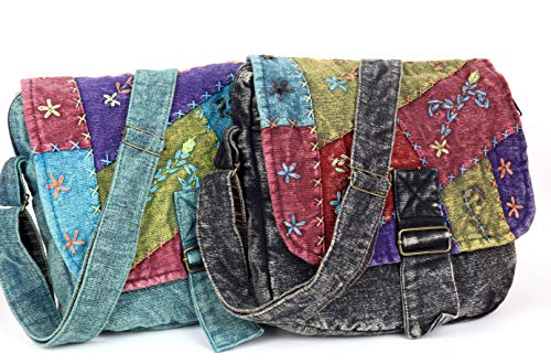 Handmade Cotton shoulder bag, Messenger Style multicolor, hand work Cross body bag. Boho Hobo Bag.3