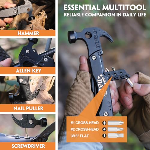 Fathers Day Ideal Gifts for Dad - Dad Gifts from Daughter Wife Son, Gifts for Dad - Fathers Day Best Dad Ever Gifts, Dad Birthday Gift -Multitool Hammer, Christmas Dad Gifts for Step dad, Husband, Men - Image 5