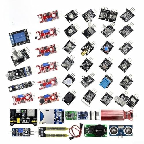 Kit de sensor 37 en 1 para Arduino para 5V con caja de almacenamiento plástica para proyectos 8