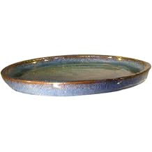 Bonsaiboy Blue Ceramic Humiditydrip Bonsai Tray - Round 10.0" X 1.0" OD 9.25" X .5" ID