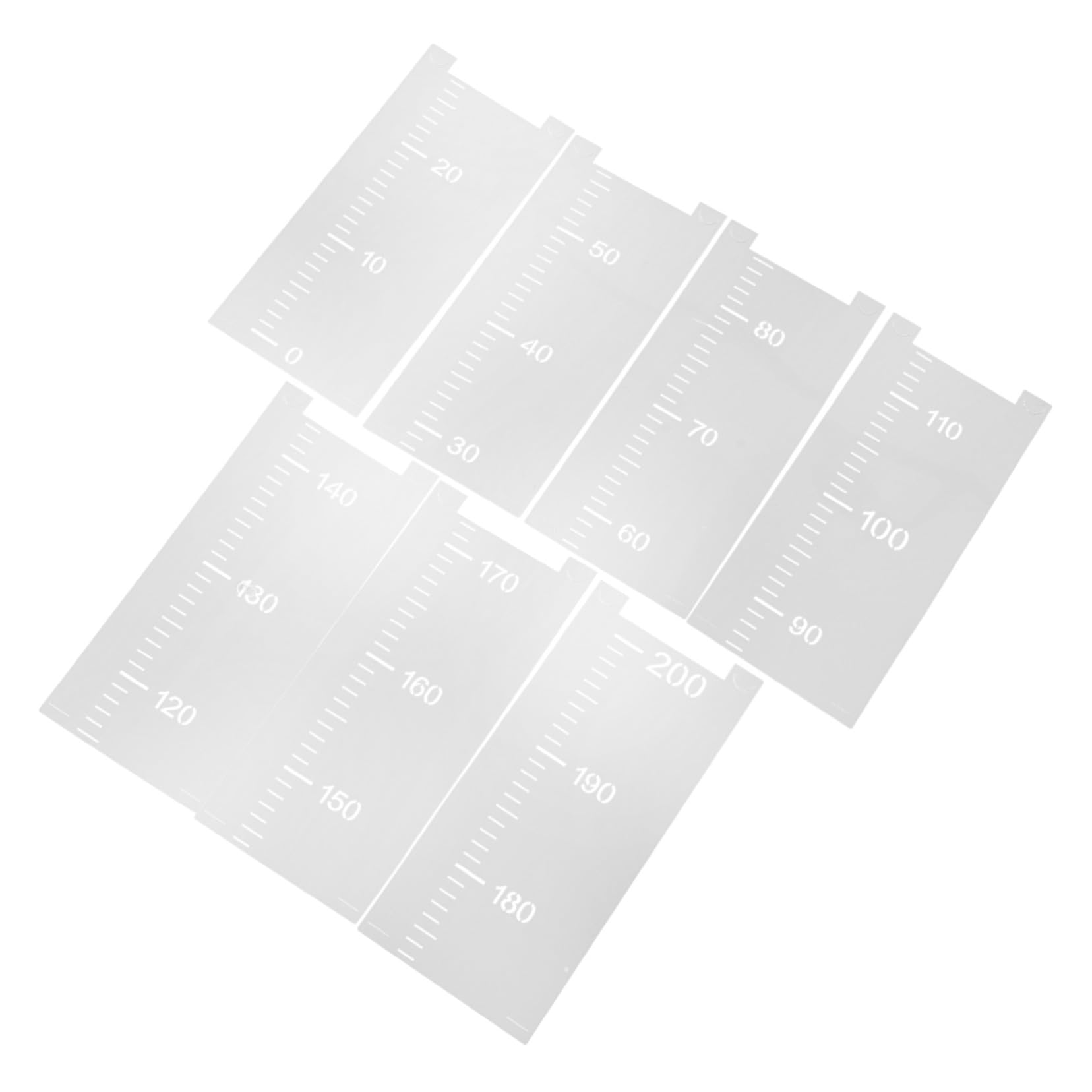 Alipis 7pcs Height Measurement Stencil for DIY Growth Chart Wall Reusable Rulers for Nursery and Decor Creative Templates for Height Recording