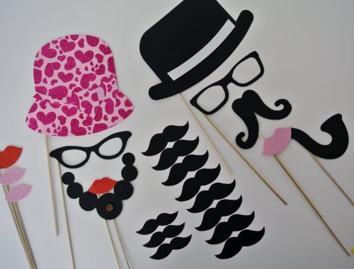 Mustache on a Stick Photo Booth Party Props Weddings Birthdays