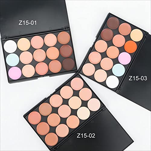 Yarlady 15 Colors Full Coverage Concealer Palette,Contouring Cream,Contouring Foundation Concealer Palette - Vegan, Animal Free And Hypoallergenic (Z-01) #TOP1