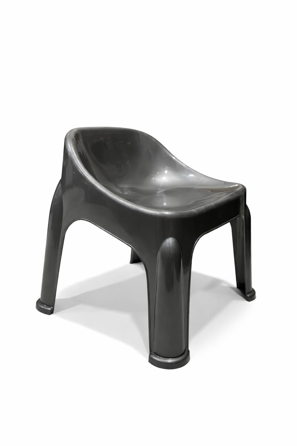 KITCHIVO™ Kids Plastic Chair | Strong & Durable Baby Chair | Multi-Purpose Study, Play & Kitchen Helper Stool | Lightweight & Safe Design for Toddlers (Dark Grey, 1 Chairs)-image-13