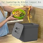 Kitchen Trash Can with Lid, LALASTAR Wall-Mounted Under Sink Small Garbage Can for Kitchen, Bathroom, Compost Bin Countertop, Cabinet Trash Can Hanging, 1.8 Gallon, (Black, 7L) - Image 2
