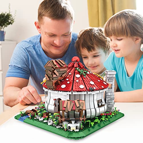 Zylegen Mushroom House Moc Building Blocks Kit,Garden Tree House Bricks Model Set,Diy Architecture Assembly Construction Stem Building Toy,Idea For Girls(2633 Pcs) #TOP1