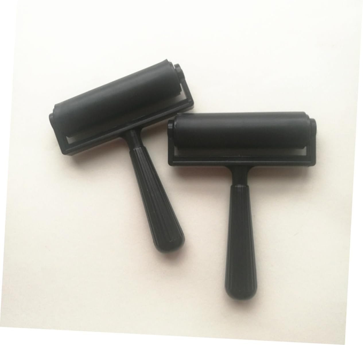 COOLHIYA Black Rubber Printmaking Roller Stamping Tool for Even Ink Application Craft Roller for Printmaking Stamping and Graphic Projects