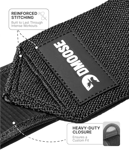 DMoose-Fitness-Elbow-Wraps-for-Weightlifting-Pair-40-Adjustable-Elbow-Strap-for-Gym-Workout-Bench-Press-Powerlifting-Compression-Wraps-for-Tendonitis-Joint-Support