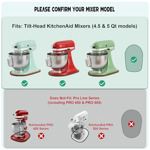 ENVTEK Pine Wood Mixer Slider Mat, for KitchenAid 4.5‑5 Qt Tilt-Head Mixer - image 2