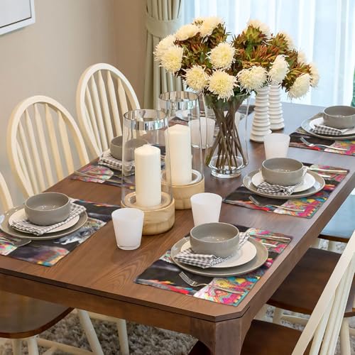 Sets de table indiens imitation alpaga 45x30 cm lavables - 7
