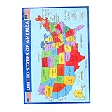 Amerika-wandkarte: mit diesem poster können ihre schüler länder, flüsse und mehr lernen, amerika-karte