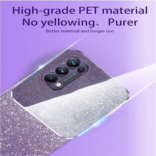 WBWONE Glitter Case for OPPO Find X3 Lite Case, Electroplated Edge, Flexible Protection - Image 4