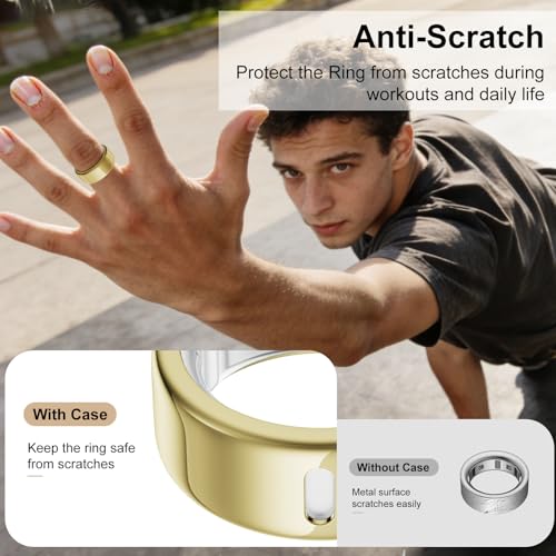 Protector antiarañazos Oura Ring Gen 4 de TPU con carga directa pack de 4 3