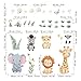 Cartoon Wall Stickers Jungle Animals Wall Decals for Kids Bedroom Nursery & Play Room Baby Room Decor