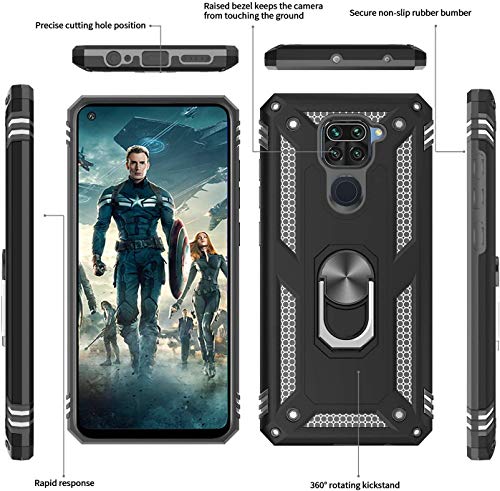 LeYi per Cover Xiaomi Redmi Note 9 con Vetro