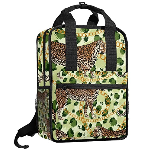 Sac à dos pour garçons grand compartiment motif camouflage vert