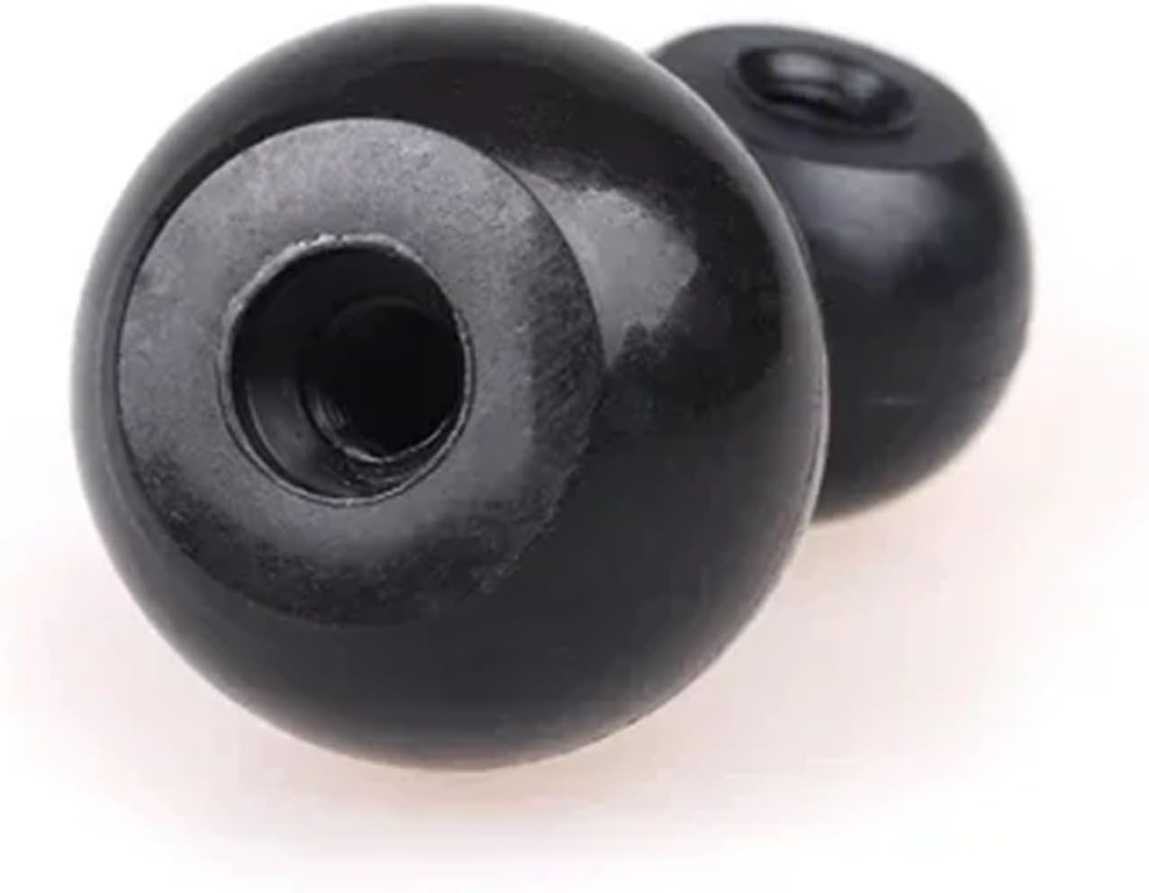 M5 M6 M8 Bakelite Gum Wood Ball 16mm-39mm OD Hand Nuts Spherical Round Handle Mechanical Grip nut Black(M5x16mm (5pcs))
