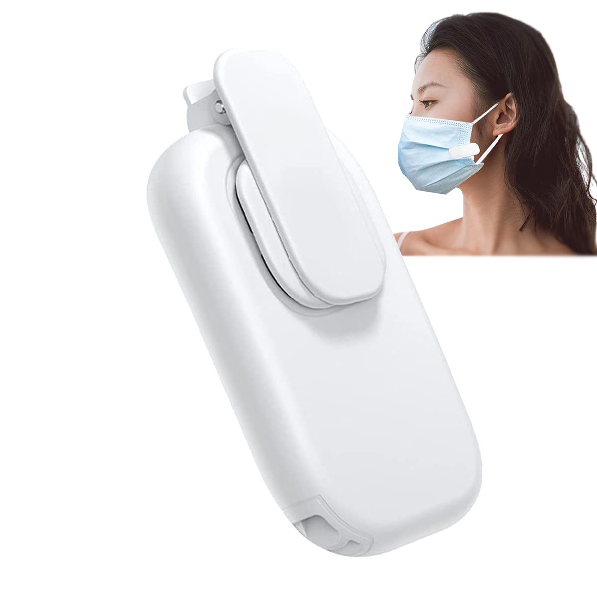 Faoonnmy Mini Face Mask Fan, Usb Rechargeable Mask Cooling Fan Portable, Personal Wearable Air Circulation Mask Fan, Silent Clip Type Wearable Air Purifier For Kids Adults Outdoor Camping Hiking
