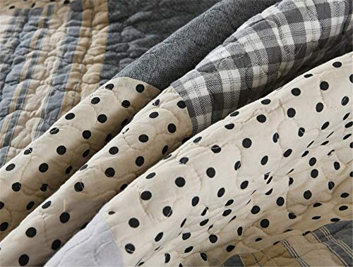 Couette Pois Bleus et Marron pour lit King Size cocooning