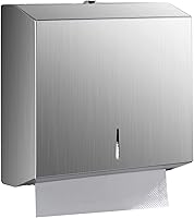 Vista 13 de Dispensador de Toallas de Papel Comercial Dorado - Dispensador de Toallas de Papel Multipliegue para Montaje en Pared, Soporte de Paños de Alta