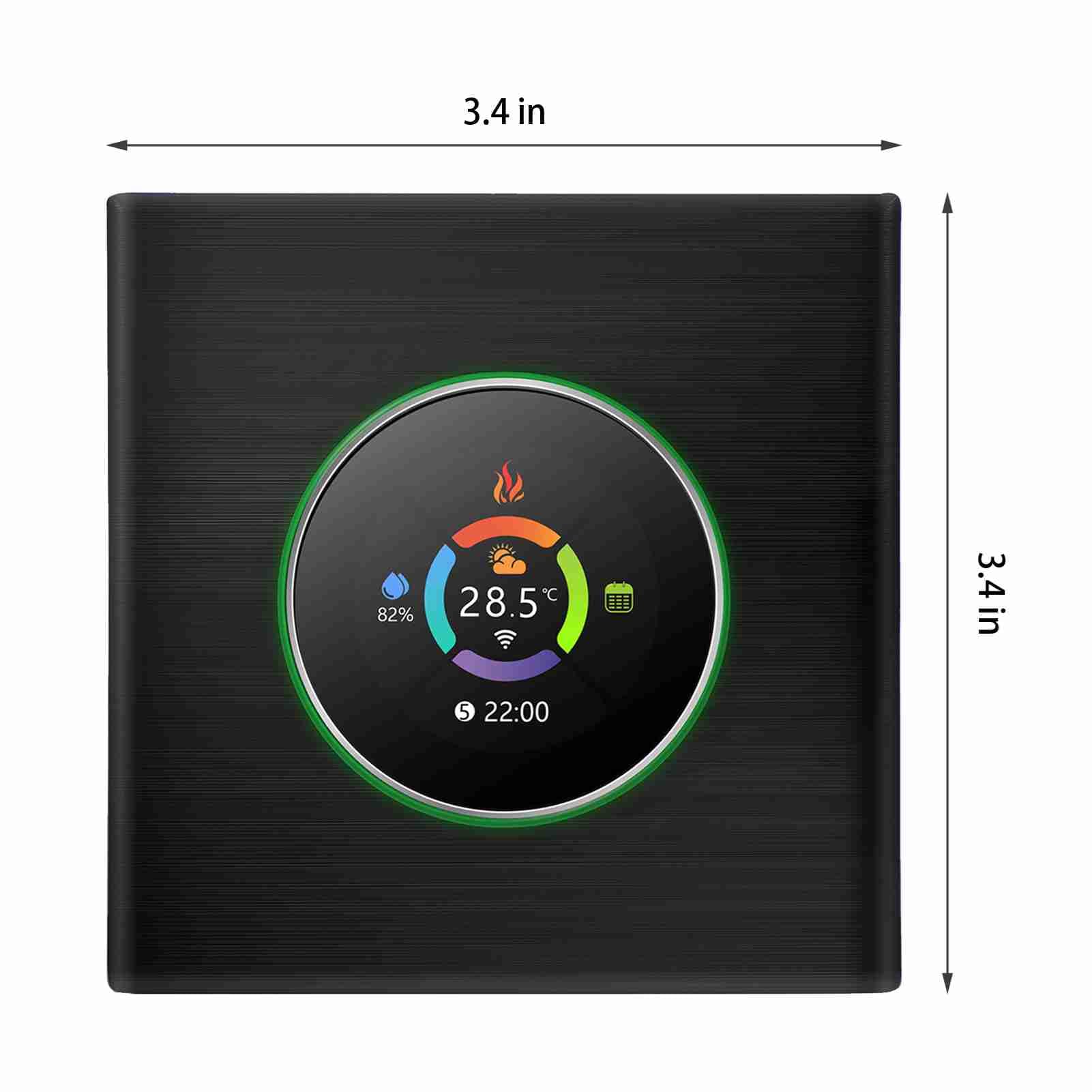 inteligentne termostaty, HUIOP Inteligentny termostat WiFi Kontroler temperatury Tygodniowy programowalny przycisk / aplikacja mobilna/sterowanie głosowe kompatybilne z / Home, dla c