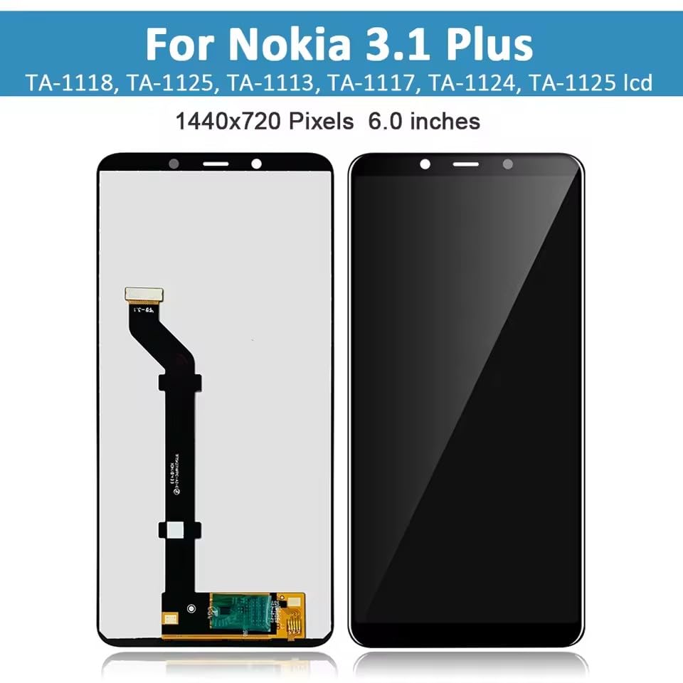 Écran tactile assemblé pour Nokia 3.1 Plus TA-1125 version blanche sans cadre