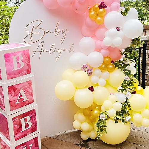 Image of Voircoloria 110pcs Pastel Yellow Balloons 12inch Light Yellow Latex Party Balloons for Graduation, Easter, Wedding, Birthday, Bridal Shower, Sunflower Party, Baby Shower, Anniversary Party Decorations