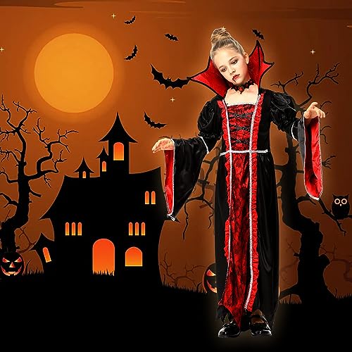 Disfraz Completo Reina Vampira Victoriana para Niñas miniatura 3