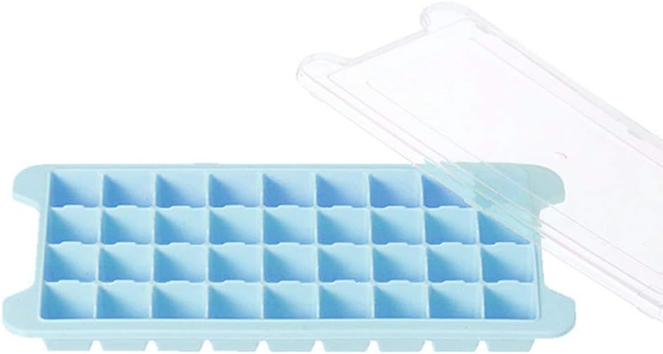 Silicone Ice Cube Tray Ice Cube Mold Container Frozen Cubes 36 Compartments with Lid for Bars Households Party
