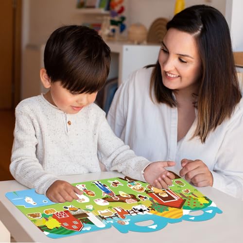 Widisun Sticker Books for Kids 2-4, Farms Jelly Sticker Book - Image 4
