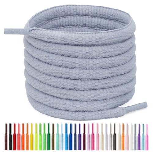 Image of Handshop 1 /4 inch Oval Athletic Shoelaces 24 inch-72 inch in 22 Colors Half Round Shoe Laces