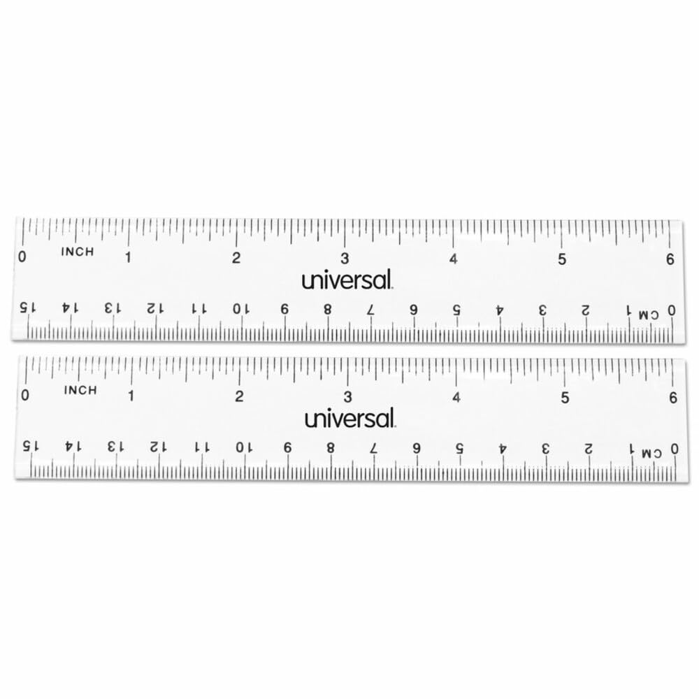 Universal 59025 klar Kunststoff Lineal, Standard/metrisch, 15,2 cm
