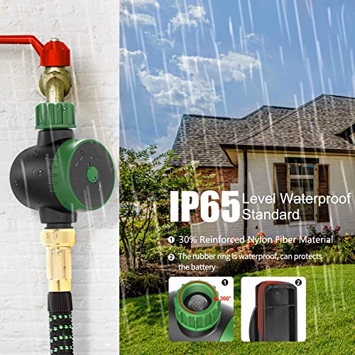 Bluetooth Sprinkler Timer, Single-Outlet Smart Water Timer Green Programmable Hose Timer With 3 Irrigation Mode Of Rain Delay/ Manual/Automatic Outdoor Irrigation Timer For Lawn Garden Pool #TOP2