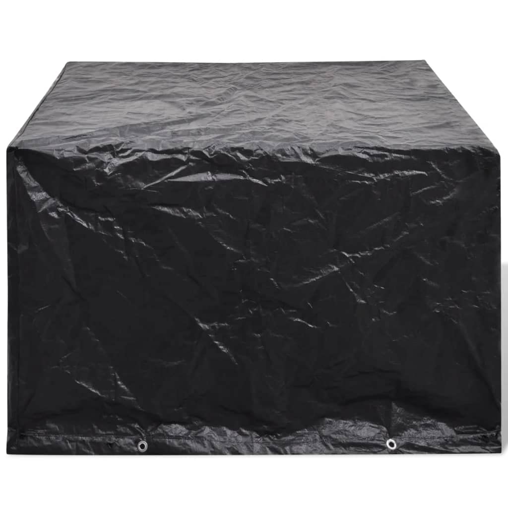 Juego de 2 fundas protectoras para muebles de jardín, 113 x 113 x 73 cm, con 8 ojales de aluminio, resistente a los rayos UV, para 4 personas, muebles de jardín, terraza, balcón, protección