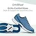 Orthofeet Women's Orthopedic Knit Coral Sneakers, Blue, Size 8 Wide