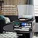 9-in-1 Retro Turntable with Built-in Speakers, Reocrd Player with Bluetooth, AM/FM Radio, CD, Cassette, USB/SD Playback, Remote Control, and Headphone Jack