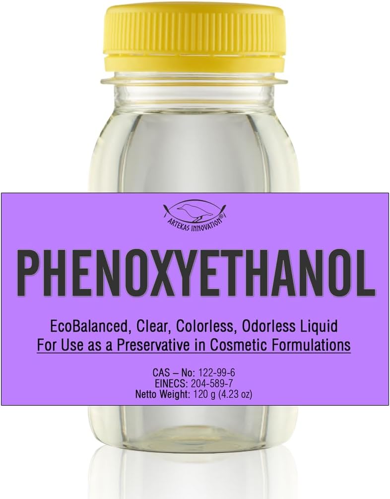 Phenoxyethanol - EcoBalanced, Clear, Colorless, Odorless Liquid - for Homemade Cosmetics and Other Craft Projects, Preservative - 4.23 Oz