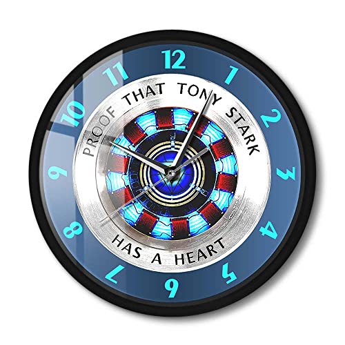 Reloj de Pared Redondo con Marco de Metal Negro 12" miniatura 1