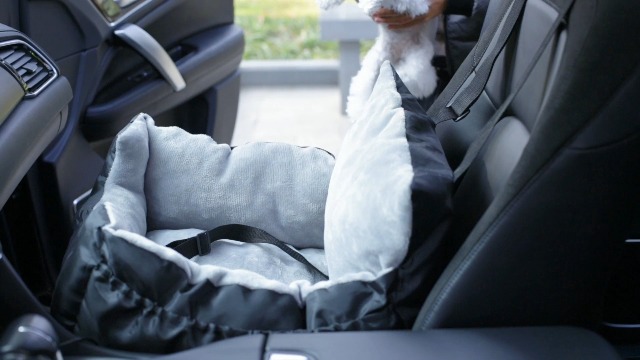 FRISTONE Siège De Voiture Pour Chien, Siège Auto Rehausseur Pour Chien, Confortable Et Antidérapant, Bleu Marine